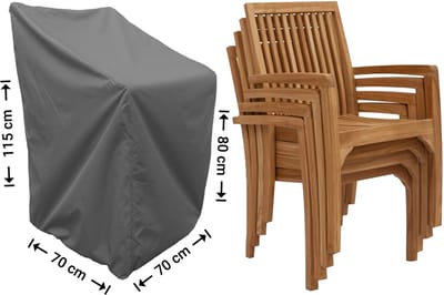 Raffles Covers Tuinstoelhoes - 70 x 70 H: 115 cm - D-RSTACK70 - Waterdicht - Ademend - UV-bestendig - Elastisch rijgkoord - Beschermhoes tuinmeubelen