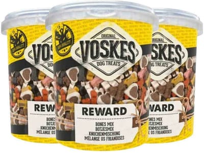 Voskes Hondensnack Training Mix Pot - 3 x 500 gr - Voordeelverpakking