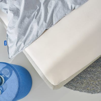 Auping Jersey 190 hoeslaken voor topper - 80/90/100 x 200/210/220 cm - Beige - Biologisch katoen