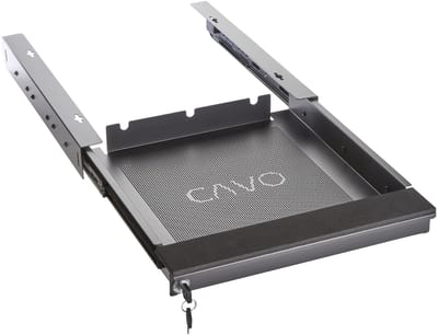 CAVO Laptops bureaulade afsluitbaar 380 x 446 x 55 mm zwart Notebook lade voor onderbouw by SOTECH