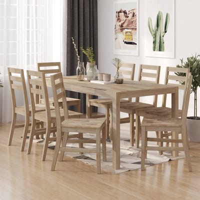vidaXL - Eetkamerstoelen - 8 - st - massief - acaciahout