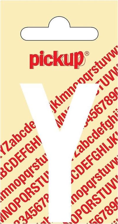 Pickup plakletter Nobel 60 mm wit Y - 31012060Y