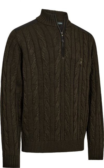 Deerhunter Randall ½-Zip Knit - Art Green-outdoortrui Wintertrui Skandinavische trui Ritskraag trui maat L