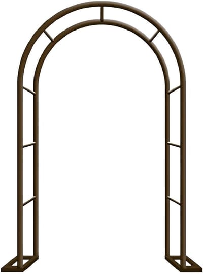 Trouwboog Tuin - Decoratieve boog - Ceremonie versieren - Weerbestendig metaal - 280 x 250 cm - Zwart