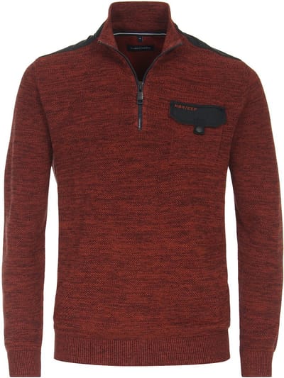Casa Moda Nordic Expedition Heren Trui Met Opstaande Kraag - M