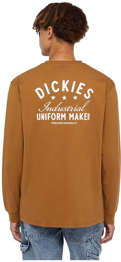 Dickies Trego T-shirt Met Lange Mouwen Bruin L Man