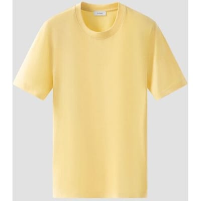 Eton T-Shirt Organic Supima Cotton Uni Single Jersey Geel / male