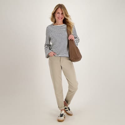 Je m'appelle Dames Broek Regular fit Met stretch - Beige - Maat XS