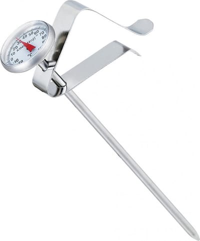 KINGHOFF - Keukenthermometer - Vleesthermometer met Sonde - Kook Thermometer - Temperatuurmeter Vlees - Oven Thermometer voor Vlees en BBQ - 14cm - RVS