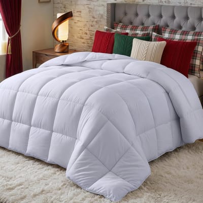 Dailygoods- Dekbed 140 x 200 cm - 370 GSM Microvezel - Donzen alternatief - Hoeklabels - Wit - Schokbestendig en ademend - Beddeken