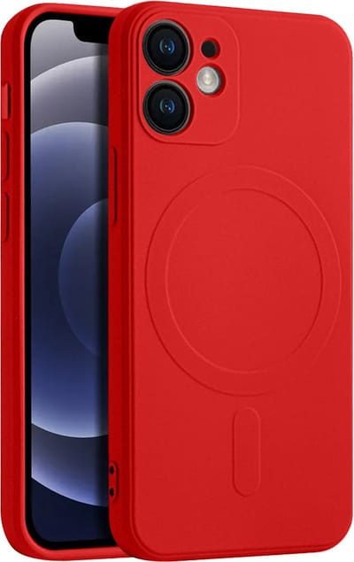 Casify Siliconen Hoesje geschikt voor MagSafe iPhone 12 Mini Hoesje - Rood