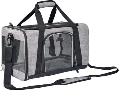 Autobench Voor Hond - Hondenbench - Transportbox - Reisbench - Zwart en Grijs