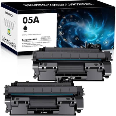 2-pack | Geschikt voor HP 05A / CE-505A Toner cartridge Zwart - Geschikt voor HP LaserJet P2035 - P2055D - P2055DN