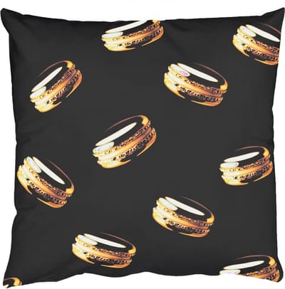 Sierkussens - Kussentjes Woonkamer - 50x50 cm - Macarons - Patroon - Goud - Zwart