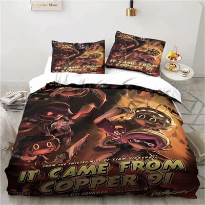 Nieuwe 3D Print Murder-Drones Cartoon Beddengoedset, Dekbedovertrek Bedset Dekbedovertrek Kussensloop, King Queen Twin Maat Jongens Meisjes Volwassenen 70x133cm 2pcs