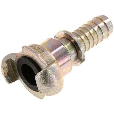 Gietijzer DN 15 DIN 3489 Compressor Klauwkoppeling met 19 mm Slangpilaar Draaibaar Veiligheidskraag