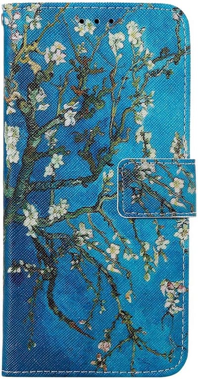 Shop4 - Xiaomi 12 Hoesje - Wallet Case met Pasjeshouder Bloesem Blauw