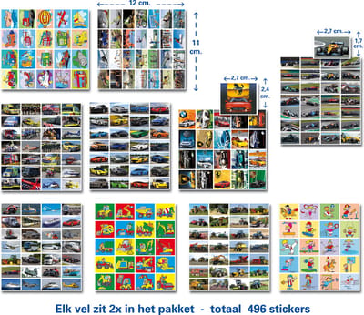 Stammetjes - Beloningsstickers - Voertuigen en sport - 480 stuks