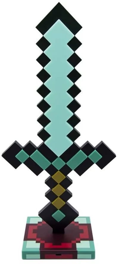 Kleurveranderend Diamant Zwaard Nachtlampje – LED Bureaulamp, Game Accessoire en Decoratief Ornament - Origineel Cadeau voor Gamers en Sfeerverlichting