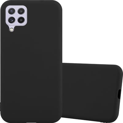 Cadorabo Hoesje geschikt voor Samsung Galaxy A22 4G / M22 / M32 4G in CANDY ZWART - Beschermhoes gemaakt van flexibel TPU silicone Case Cover