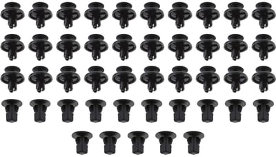 By shayne - Voorwielboog Clips - 45 Stuks Auto Trim Clip Houders - Zwart - Spatbord Clips - Geschikt voor Aygo C1 107 - 6822N2 6822QP