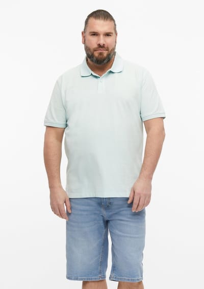 Klassiek piqué polo met geborduurd logo en zijsplitten s.Oliver