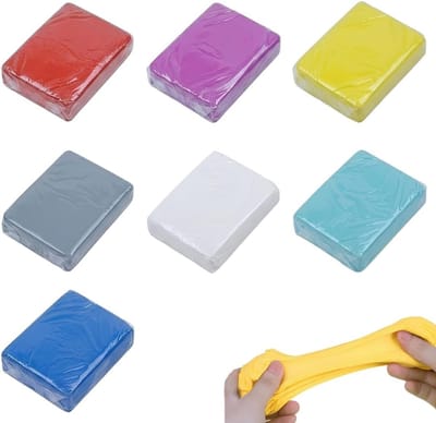 Artistieke kneedrubber set van 7 stuks, sterke hechting, absorberend en vormbaar voor kunstenaars en kinderen