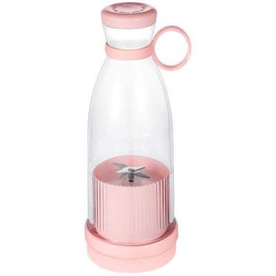 NOUVEAUX Mixeurs Rechargeables Extracteurs de Jus de Fruits Frais Bleu/Rose USB Bouteille à Jus Portable Mini Mixeur Électrique Rapide Smoothie Machine à Glace rose