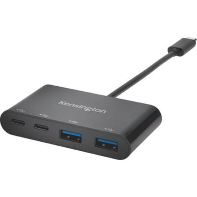 Kensington CH1000 USB-C 4-Port Hub K39124EU USB-hub 4 poorten USB-A, USB-C USB 3.0 5 GBit/s Met USB-C stekker Zwart