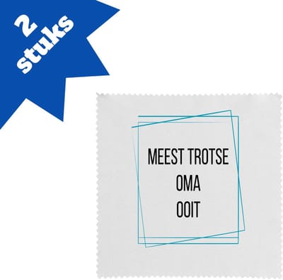 Akyol - meest trotse oma ooit brillendoekjes - Oma - trotse oma - verjaardagscadeau - verjaardag - cadeau - cadeautje voor oma - oma artikelen - kado - geschenk - gift - 17,8 bij 17,8 cm - 2 stuks