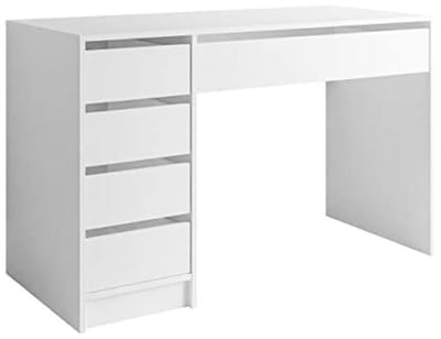 Stijlvol Bureau met 5 Lades - Ruimtebesparend Meubilair voor Slaapkamer, Studeerkamer of Kantoor