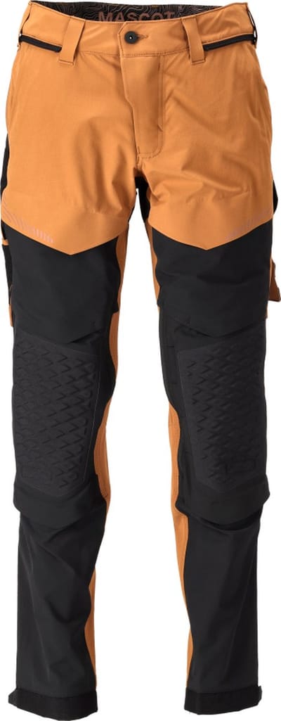 Mascot Customized Broek met kniezakken 22279-605 - notenbruin/zwart - C45 - 76