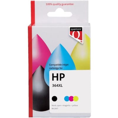 Inktcartridge Quantore alternatief tbv HP N9J74AE 364XL zwart + 3 kleuren | Pak a 4 stuk