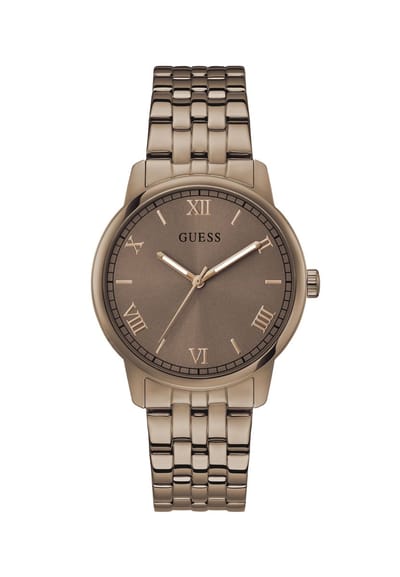 Guess Chandler Quartz Analoog Horloge Bruin Kast Gemaakt Van 100% Roestvrij Staal En Een Armband Van 100% Roestvrij Staal 40 GW1053G1, GW1053G2, GW1053G5
