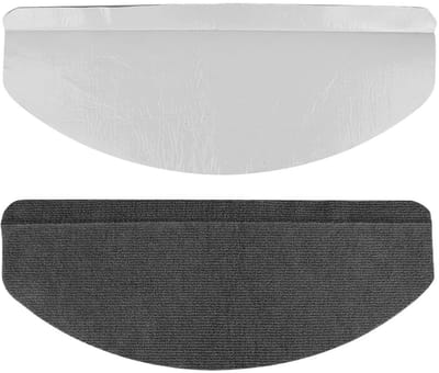 WEVERO Trapmatten Set van 15 Stuks – Zelfklevend Traptapijt Halfrond Antislip Geluidsisolerend 65x21 cm – Zwart