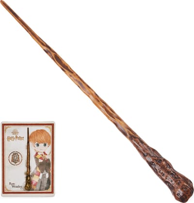 Harry Potter - Ron Wemel Toverstaf- Met Spreukenkaart - 30cm