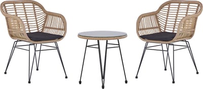 TROPEA II - Bistroset voor 2 - Natuurlijk - PE rotan