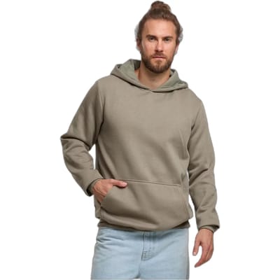 Urban Classics - Basic Essential Hoodie/trui - S - Olijfgroen