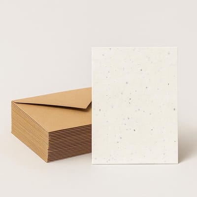 A6 Zadenkaarten Set - Plantenkaarten Wenskaarten - Berichten Versturen - Biologisch Afbreekbaar Papier - A6 Formaat - Wit