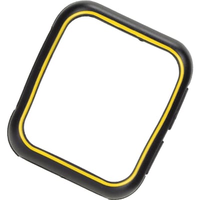 Zachte TPU-beschermhoes voor OPPO 2 46 mm horloge Krasbestendig horlogebeschermhoes Black Yellow