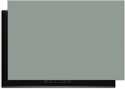 KitchenArt - Iceberg Green – Inductie Beschermer - 90x50 cm - Kookplaat Beschermer - Luxe Afdekplaat Inductieplaat - Anti-slip & Oprolbaar - Beschermmat Inductiekookplaat