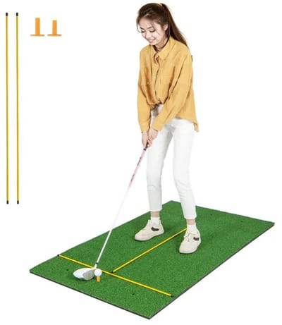 Lifero Kunstgras Oefenmat - Golf Mat - Swing Oefenen Gras - Trainingsmat - Binnen en Buiten - Swingtraining - Golfen - Golfmat