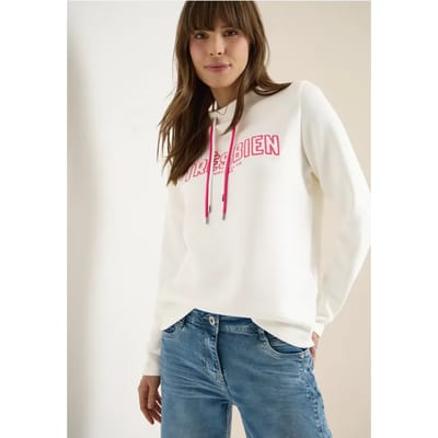 Sweater met lange mouwen en Wording Artwork