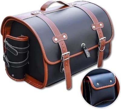 Motorfiets Bagagetas - Tailbag Achterbank - Motor Rijden - Waterdicht Leer - 33L Capaciteit - Zwart