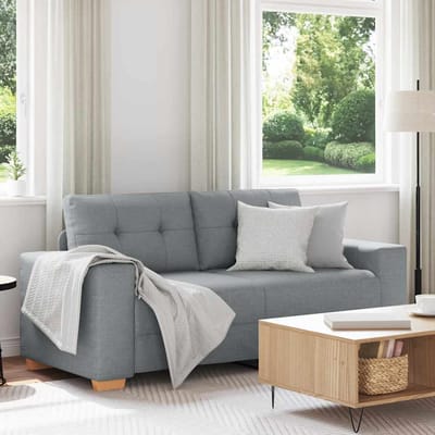 vidaXL - Loveseat - bank - 180x77x82 - cm - stof - lichtgrijs