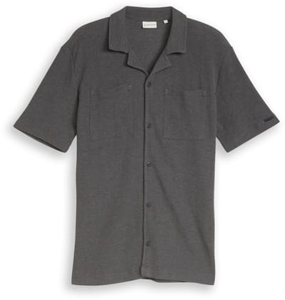 Tom Tailor - Regular fit jersey overhemd met borstzakken - Maat XXL - Tarmac Grey Melange