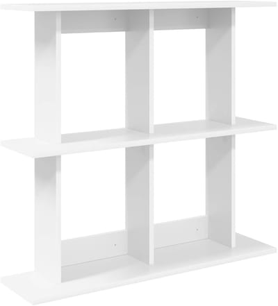 vidaXL - Wandplank - Muurmontage - Wit - 80 - x - 20 - x - 75 - cm - Bewerkt - hout