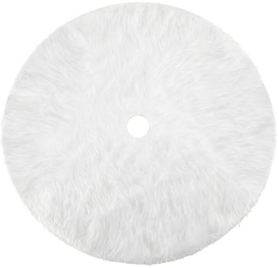 Allecto - Kerstboomrok - Imitatiebont - 150 cm - Witte kerstboom mat - Decoratieve basisbedekking - Geschikt voor kerstdecoraties
