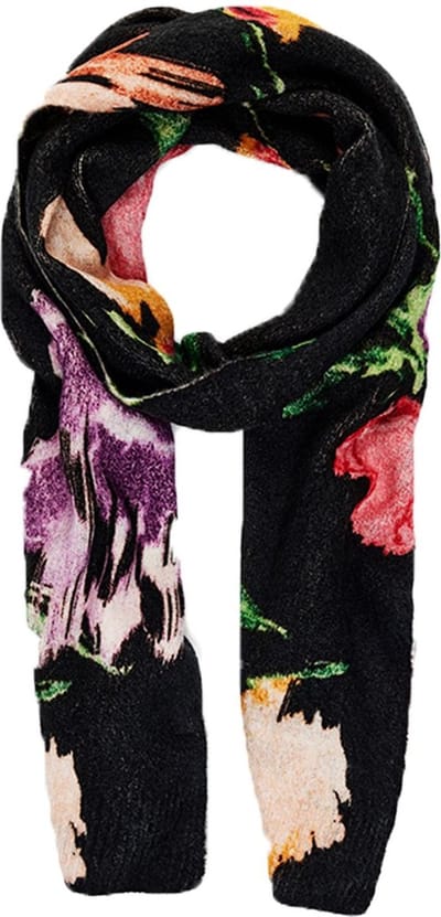 Desigual Sjaal Accessories Fabric Long Scarf Black Kleurrijke