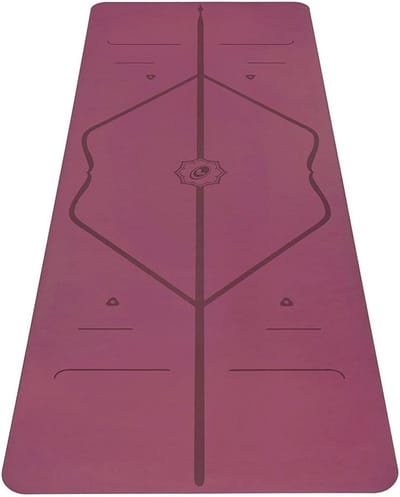 Milieuvriendelijke antislip yogamat met uniek uitlijningsysteem